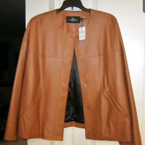 Authentic Ladies COACH Lambskin Leather Jacket.  NEW. Size Large